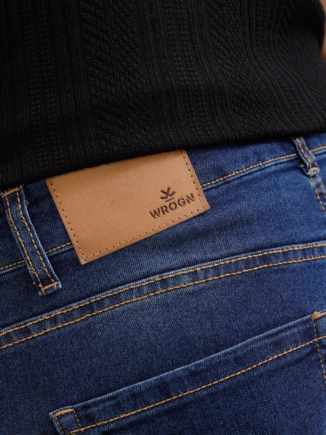 Relaxed Fit Cotton Stretch Mid Washed Jeans | Blue sold by Wrogn product image thumbnail 5