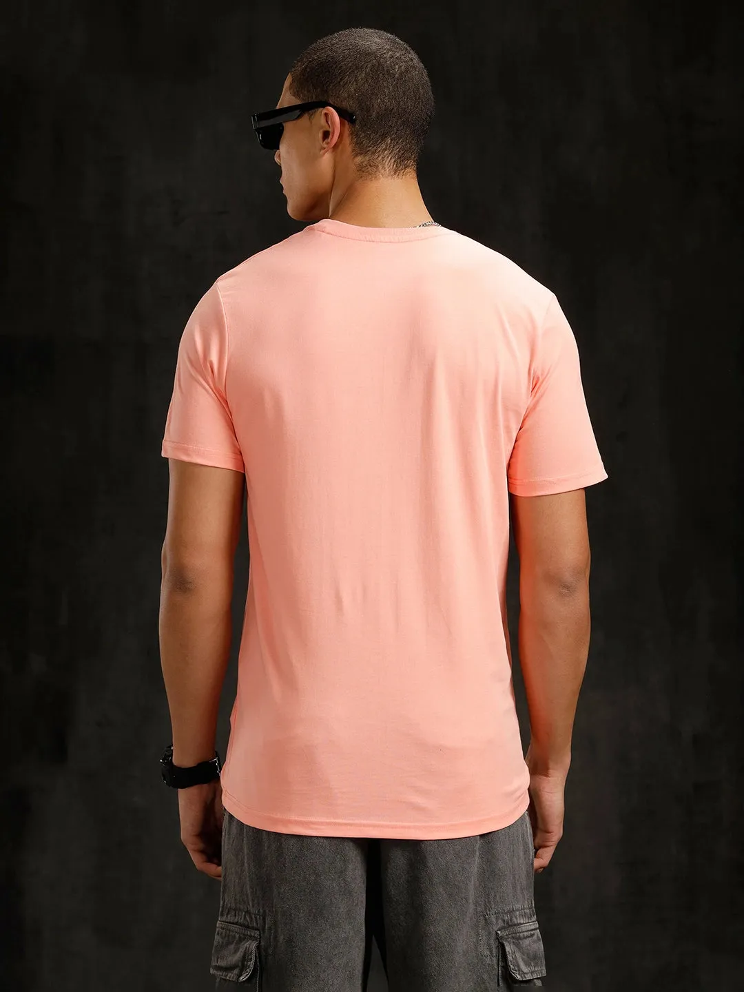 Logo Placement Printed T-Shirt | Pink sold by Wrogn product image thumbnail 3