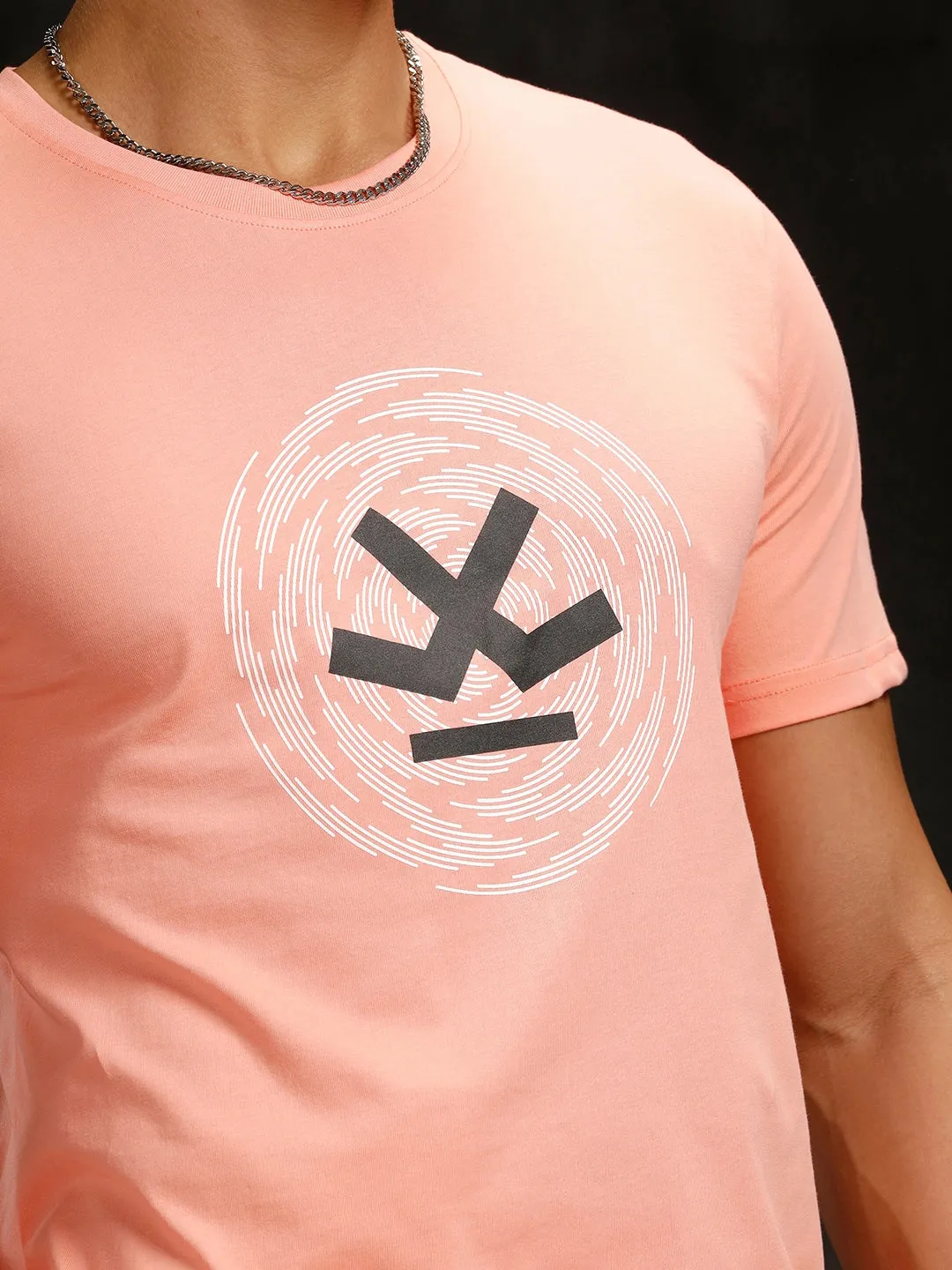 Logo Placement Printed T-Shirt | Pink sold by Wrogn product image thumbnail 5