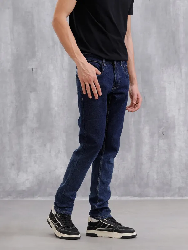 Light Fade Slim Fit Jeans | Dark Blue sold by Wrogn
