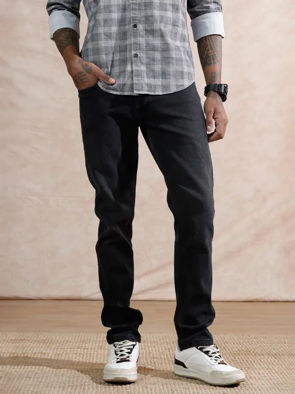 Light Fade Slim Fit Jeans | Black sold by Wrogn