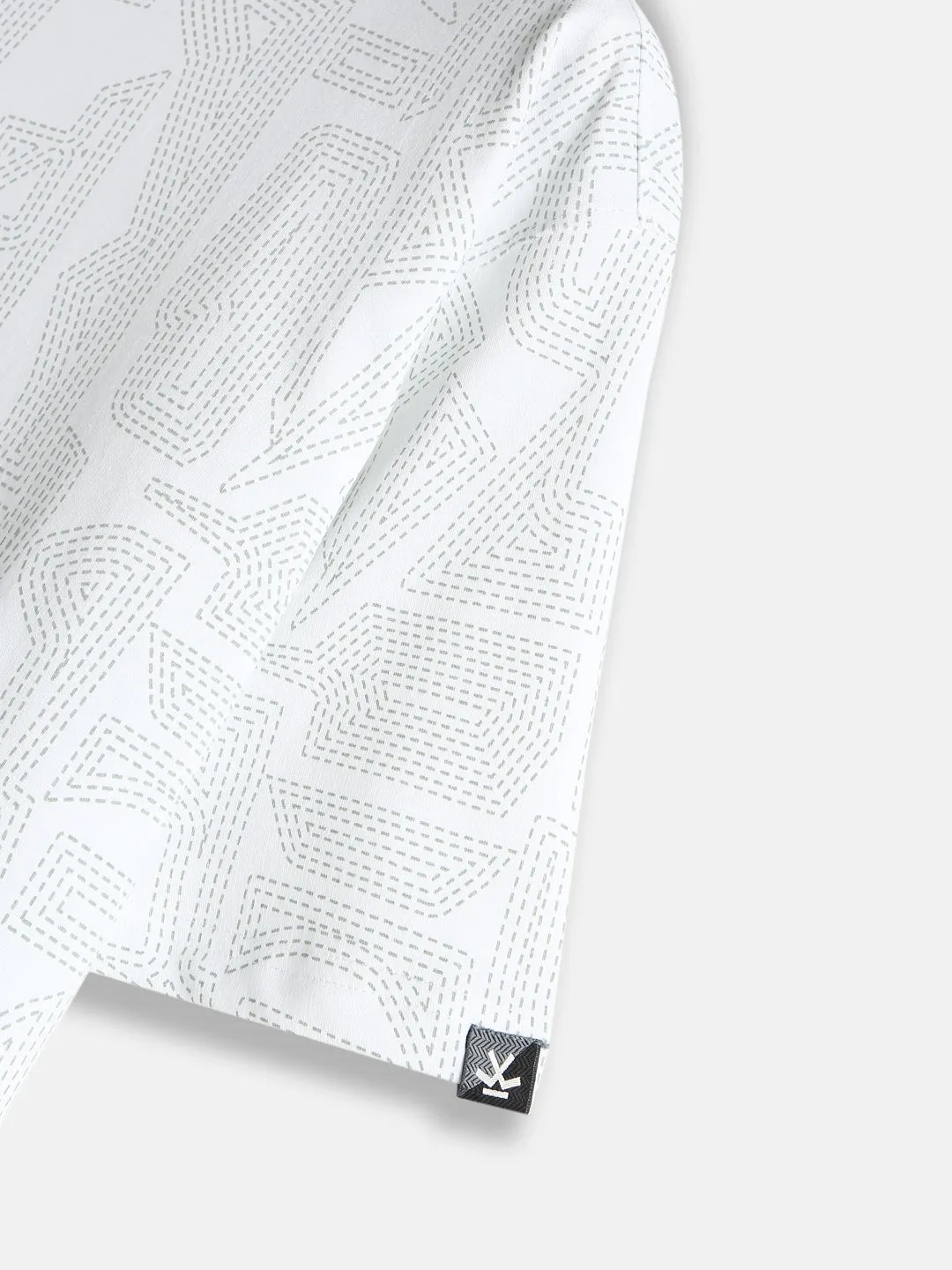 Tonal AOP Oversized T-Shirt | White sold by Wrogn product image thumbnail 4