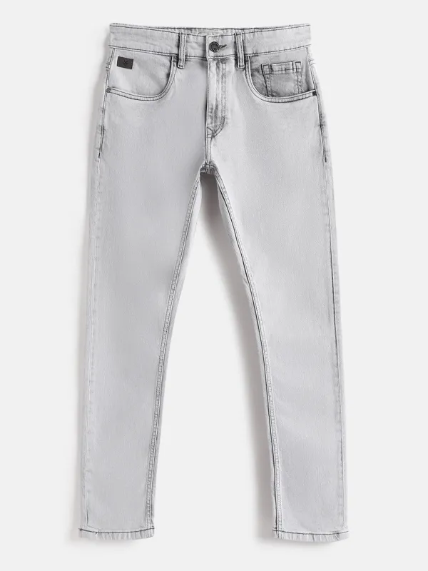 Casual Slim Tapered Jeans | Grey sold by Wrogn