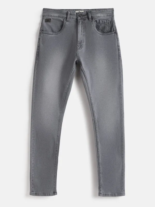 Light Fade Slim Tapered Jeans | Grey sold by Wrogn