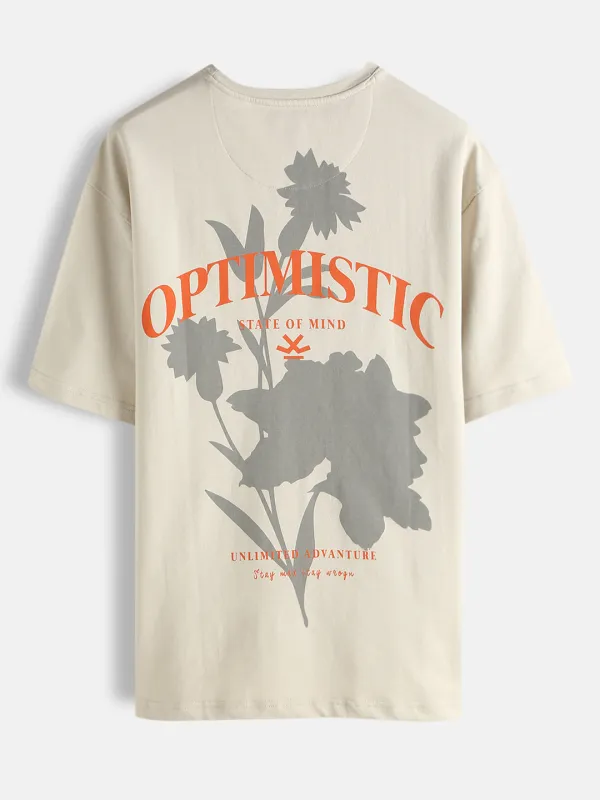 Casual Oversized T-Shirt | Beige sold by Wrogn