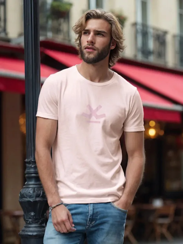 Washed Slim Fit T-Shirt | Pink sold by Wrogn