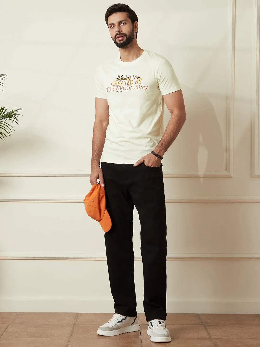 Typographic Printed T-Shirt | Off White sold by Wrogn product image thumbnail 2