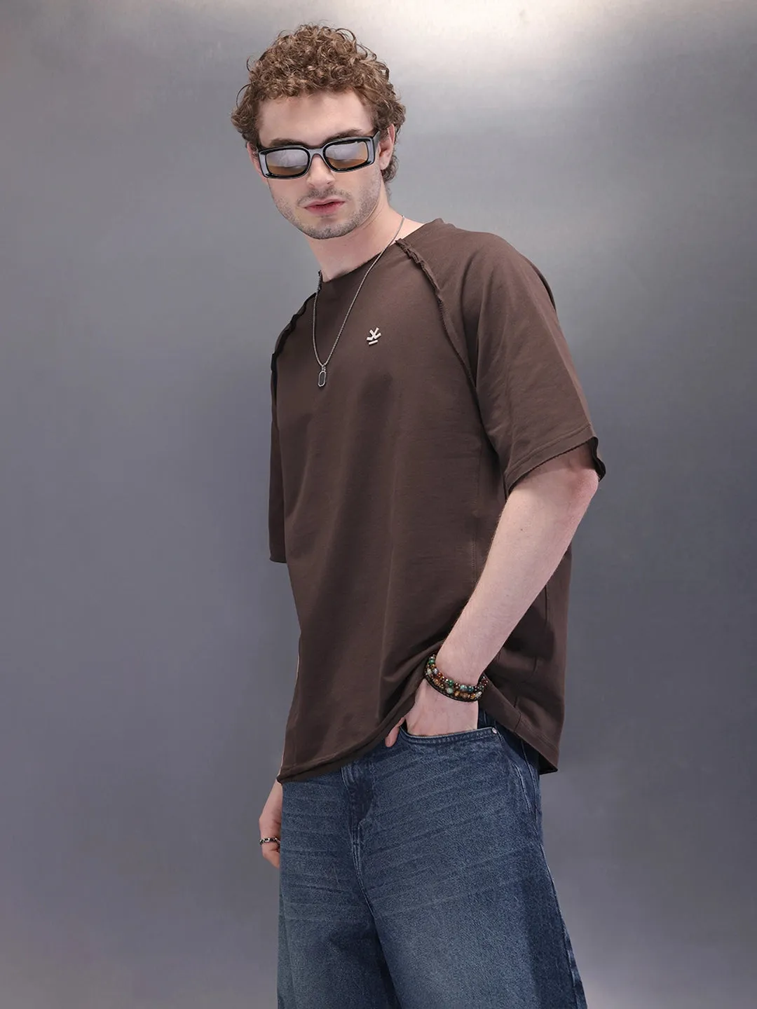 Cut & Sue Oversized T-Shirt | Dark Brown sold by Wrogn product image thumbnail 4