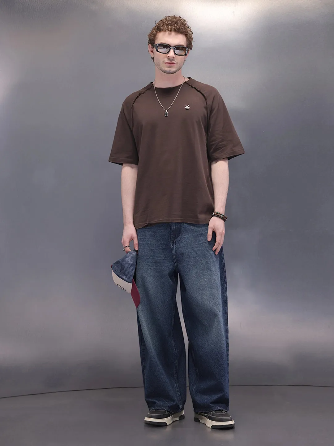 Cut & Sue Oversized T-Shirt | Dark Brown sold by Wrogn product image thumbnail 2