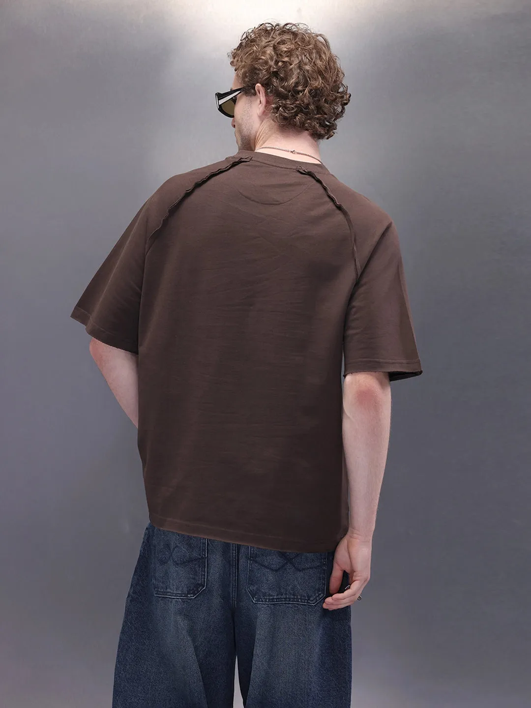 Cut & Sue Oversized T-Shirt | Dark Brown sold by Wrogn product image thumbnail 3