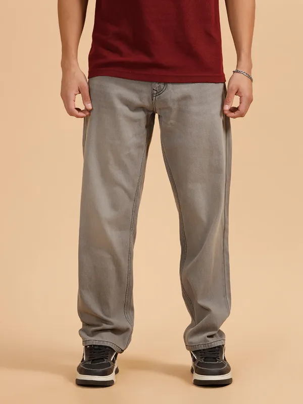 Heavy Fade Anti Fit Jeans | Grey sold by Wrogn