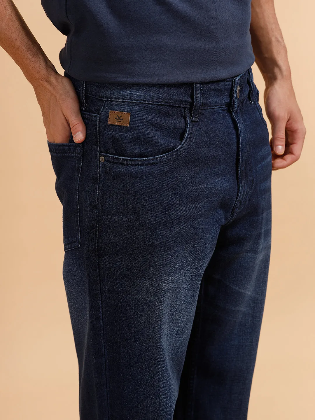 Light Fade Anti Fit Jeans | Dark Blue sold by Wrogn product image thumbnail 5