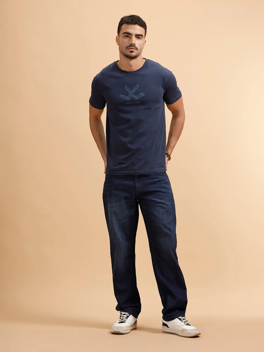 Light Fade Anti Fit Jeans | Dark Blue sold by Wrogn product image thumbnail 2