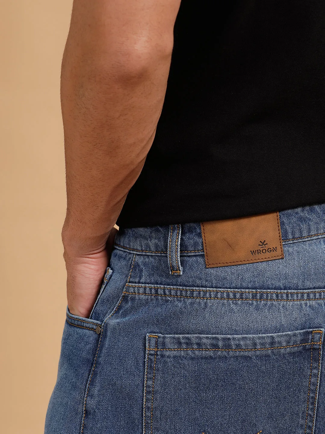 Casual Heavy Fade Baggy Fit Jeans | Blue sold by Wrogn product image thumbnail 5