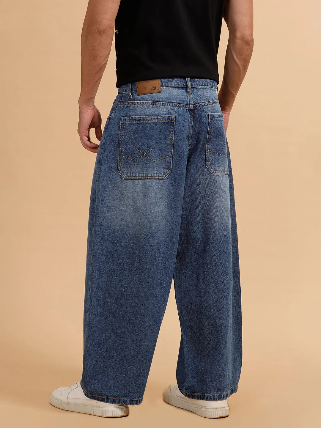 Casual Heavy Fade Baggy Fit Jeans | Blue sold by Wrogn product image thumbnail 3