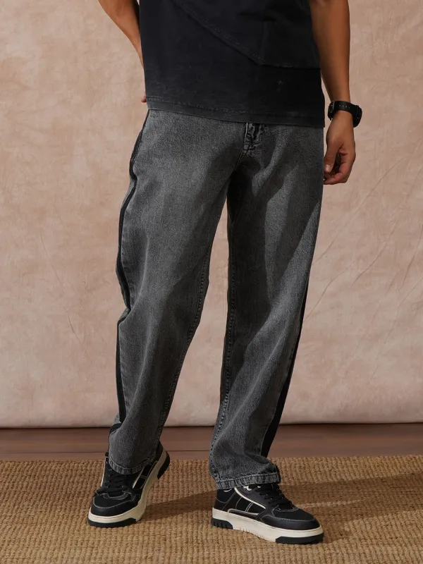 Casual Loose Fit Jeans | Grey sold by Wrogn