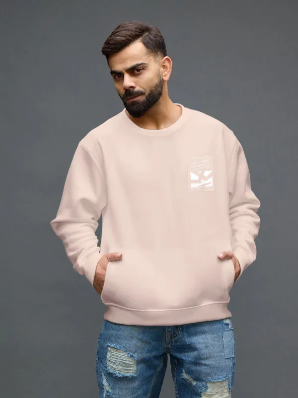 Premium Light Pink Sweatshirt sold by Wrogn
