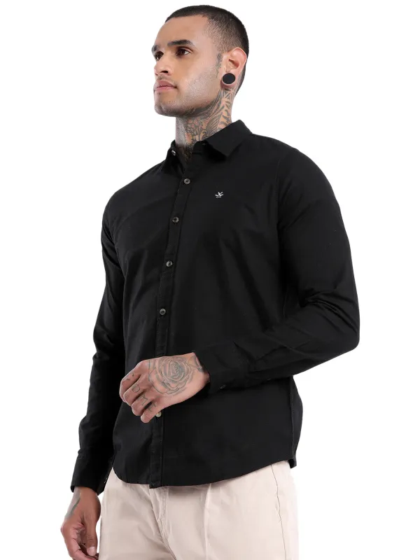 Elite Premium Black Slim Fit Shirt sold by Wrogn