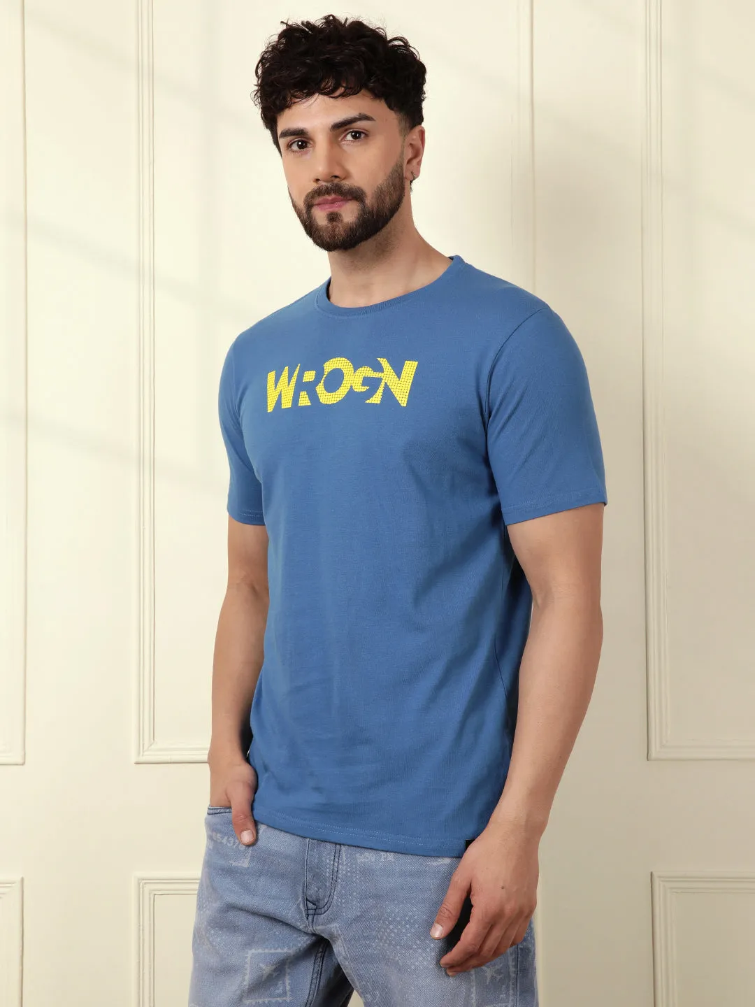 Wrogn Chest Print T-Shirt sold by Wrogn product image thumbnail 3