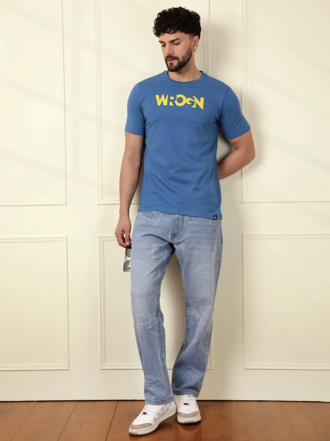 Wrogn Chest Print T-Shirt sold by Wrogn product image thumbnail 4