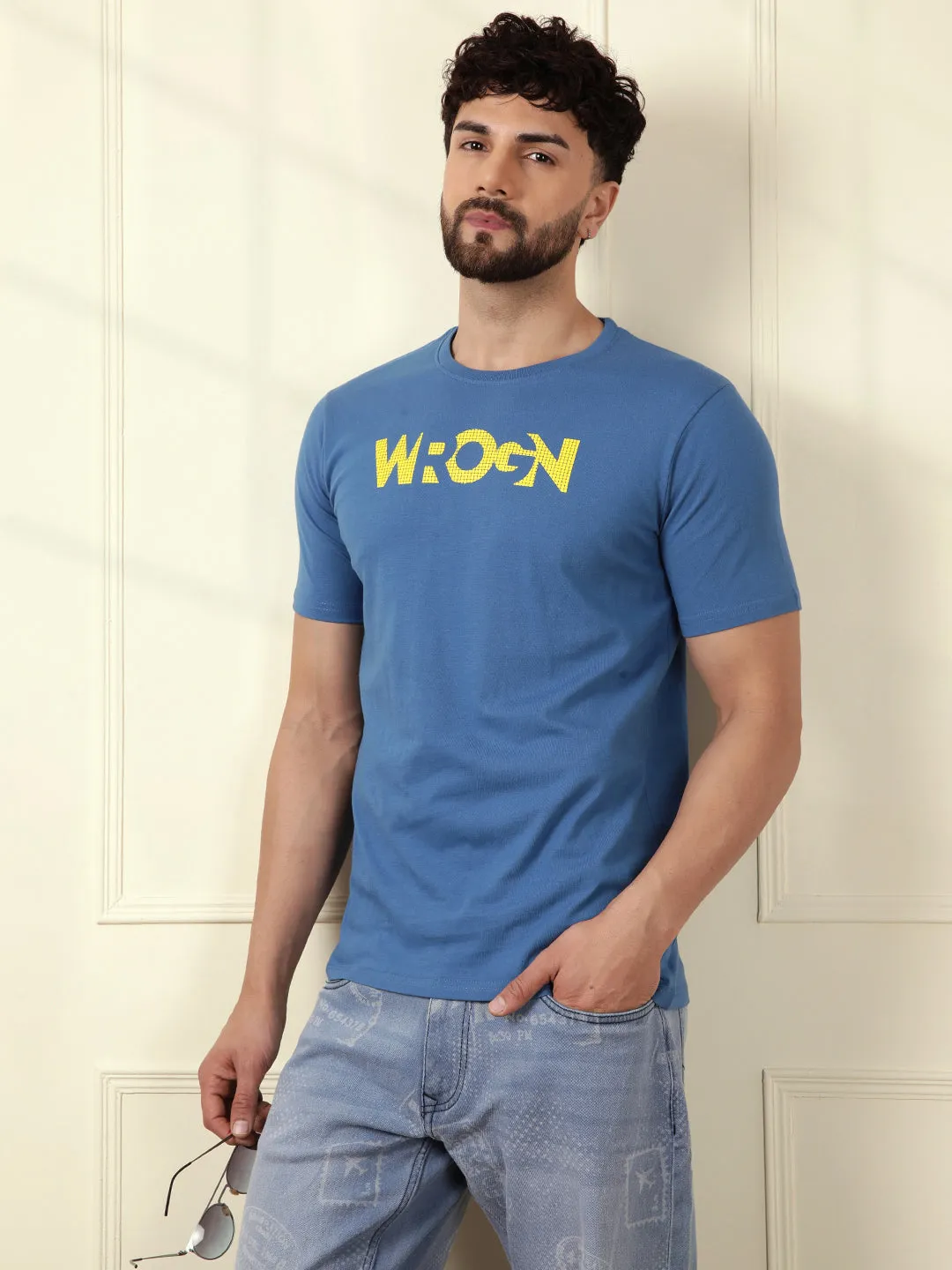 Wrogn Chest Print T-Shirt sold by Wrogn product image thumbnail 2