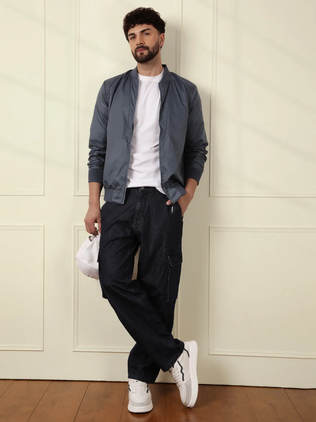 Classic Nylon Bomber Jacket sold by Wrogn product image thumbnail 5