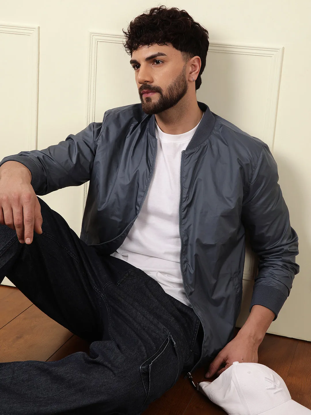 Classic Nylon Bomber Jacket sold by Wrogn product image thumbnail 4