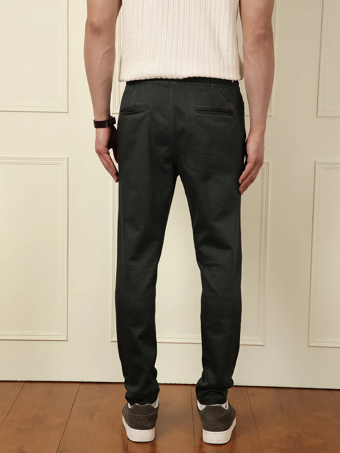 Olive Stride Solid Jogger sold by Wrogn product image thumbnail 3