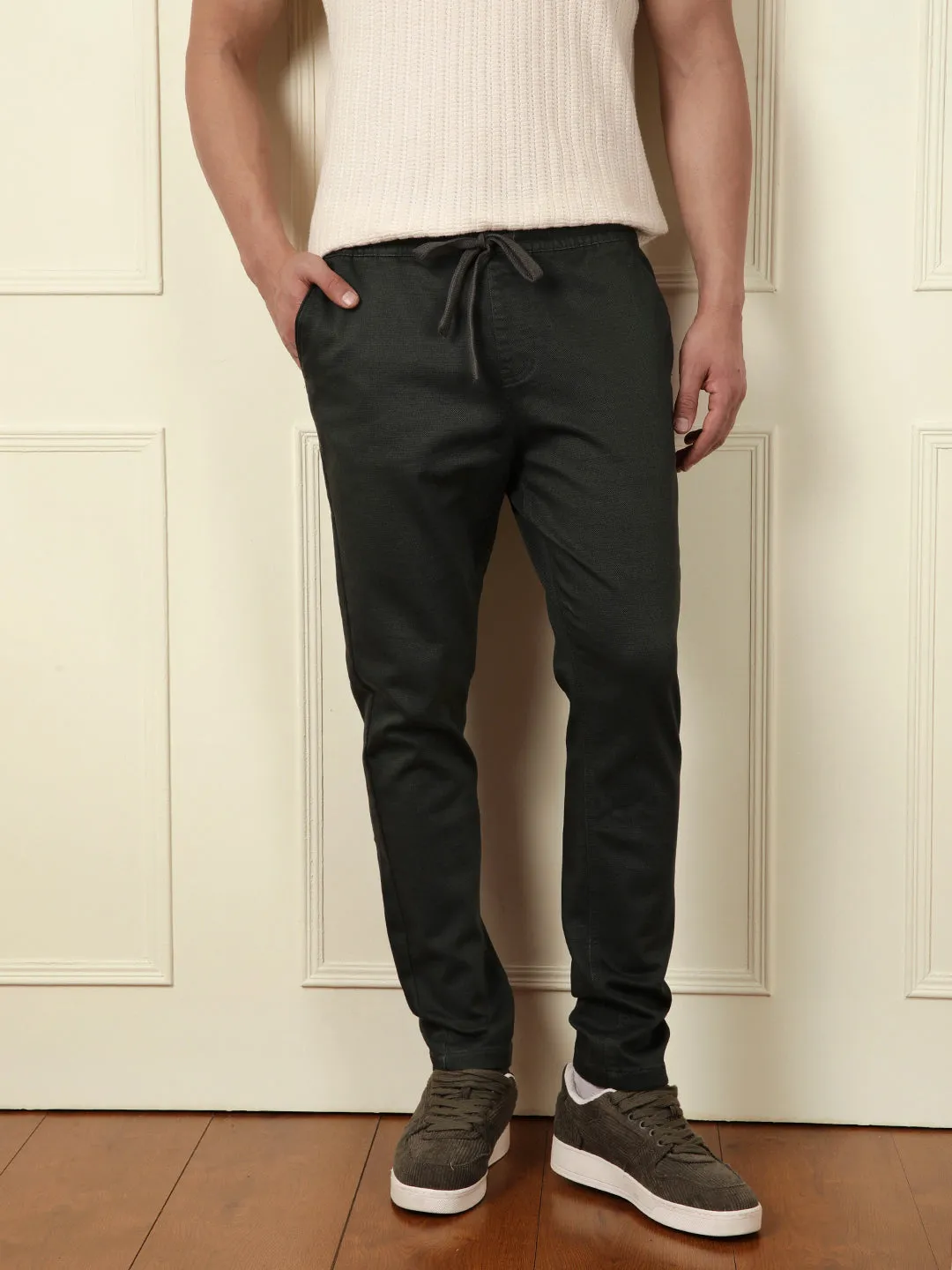 Olive Stride Solid Jogger sold by Wrogn