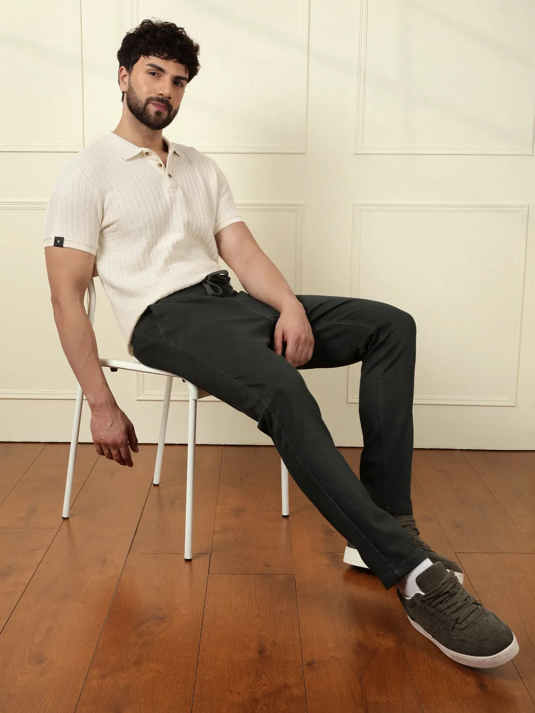 Olive Stride Solid Jogger sold by Wrogn product image thumbnail 2