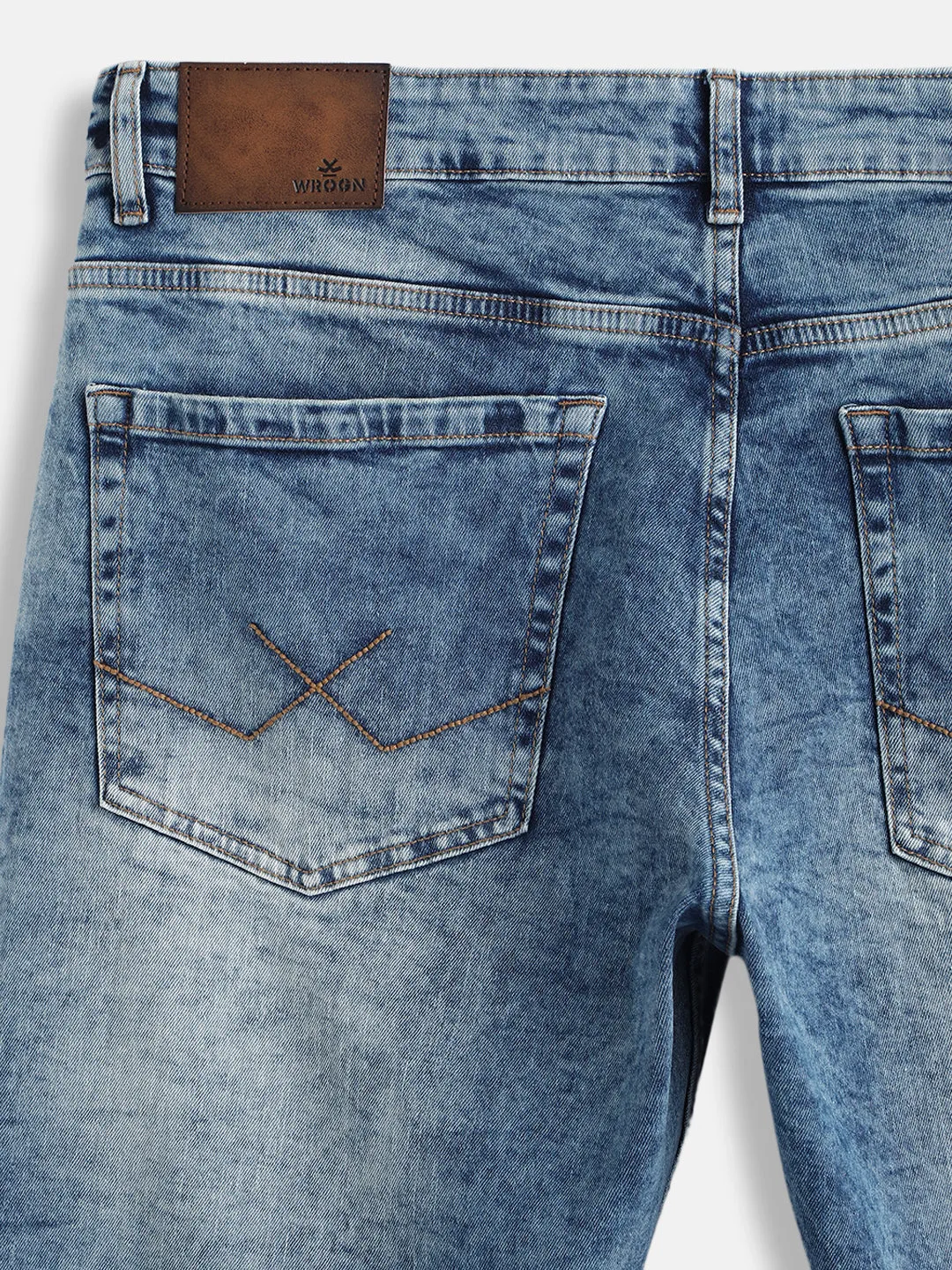 Vintage Washed Anti Fit Jeans | Blue sold by Wrogn product image thumbnail 4