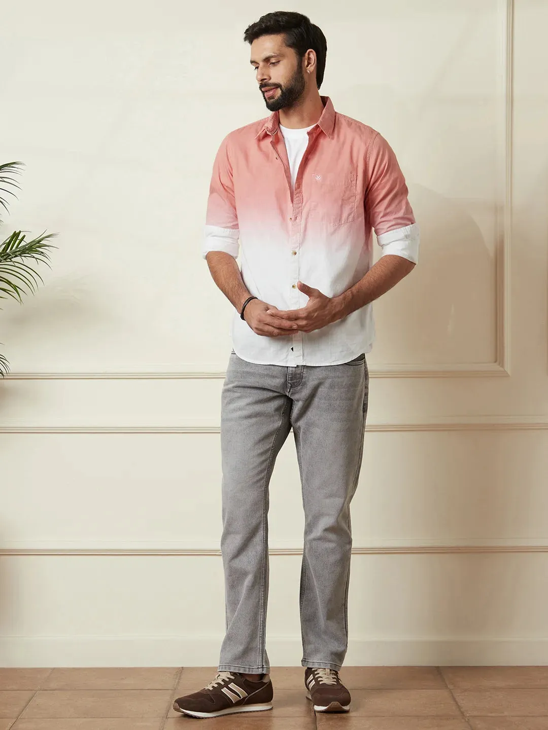 Casual Ombre Washed Shirt | Multicolor sold by Wrogn product image thumbnail 2
