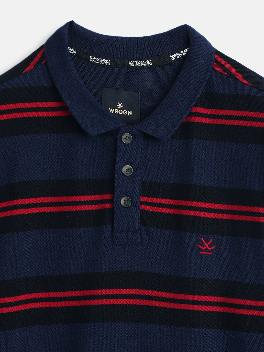 Pure Cotton Yarn Dyed Polo | Navy Blue sold by Wrogn product image thumbnail 3
