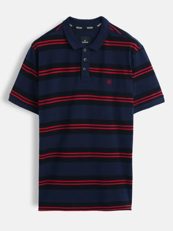 Pure Cotton Yarn Dyed Polo | Navy Blue made by Wrogn