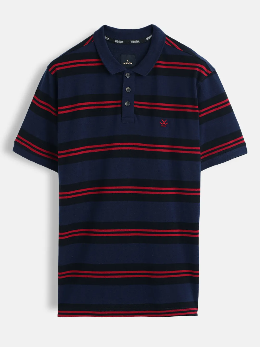 Pure Cotton Yarn Dyed Polo | Navy Blue sold by Wrogn