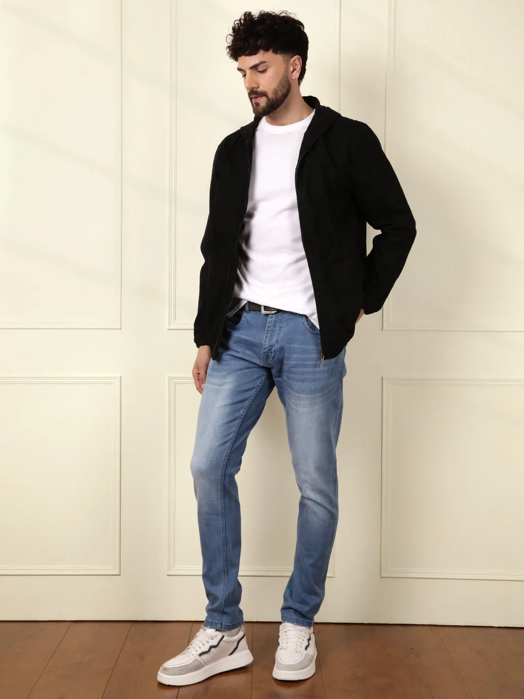 Linen Blend Denim Jeans | Light Blue sold by Wrogn product image thumbnail 2