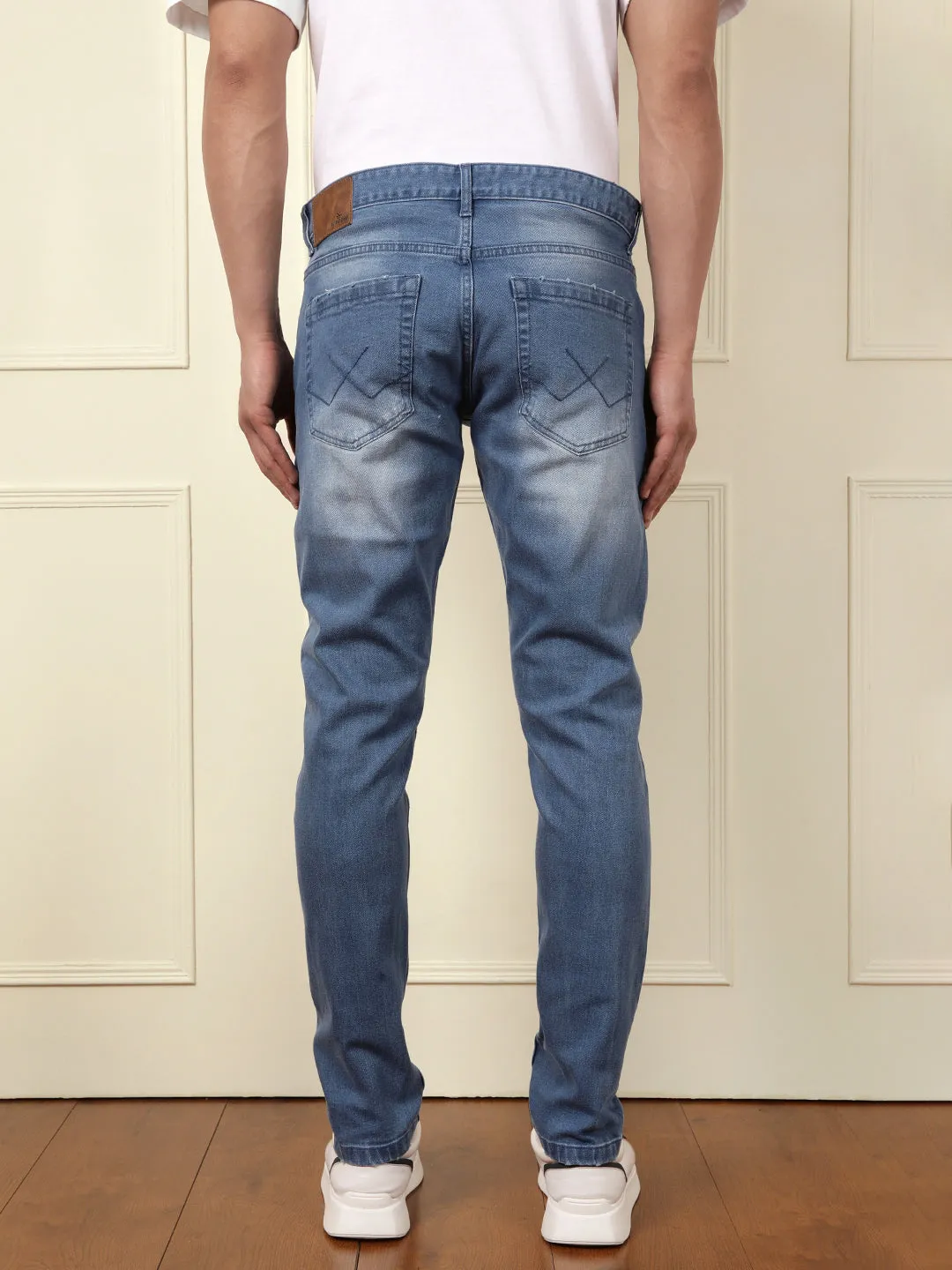 Linen Blend Denim Jeans | Light Blue sold by Wrogn product image thumbnail 3