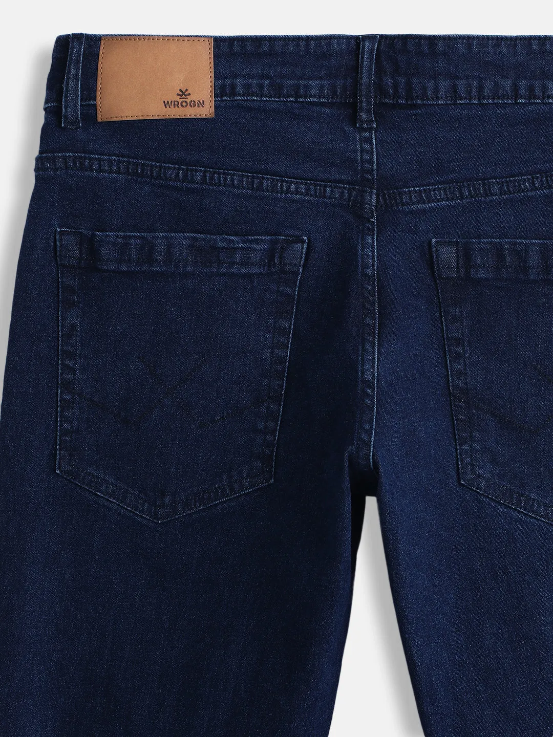 Vintage Skinny Crop Jeans | Dark Blue sold by Wrogn product image thumbnail 4
