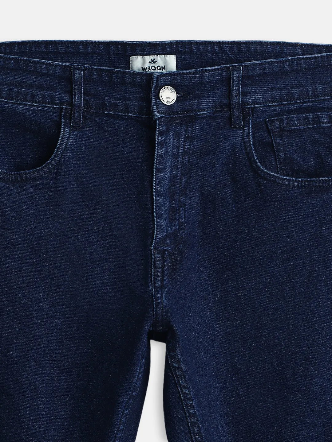 Vintage Skinny Crop Jeans | Dark Blue sold by Wrogn product image thumbnail 3