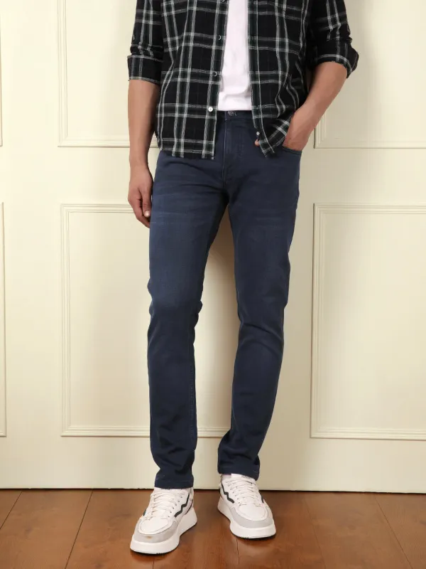 Casual Stretch Slim Fit Jeans | Blue sold by Wrogn
