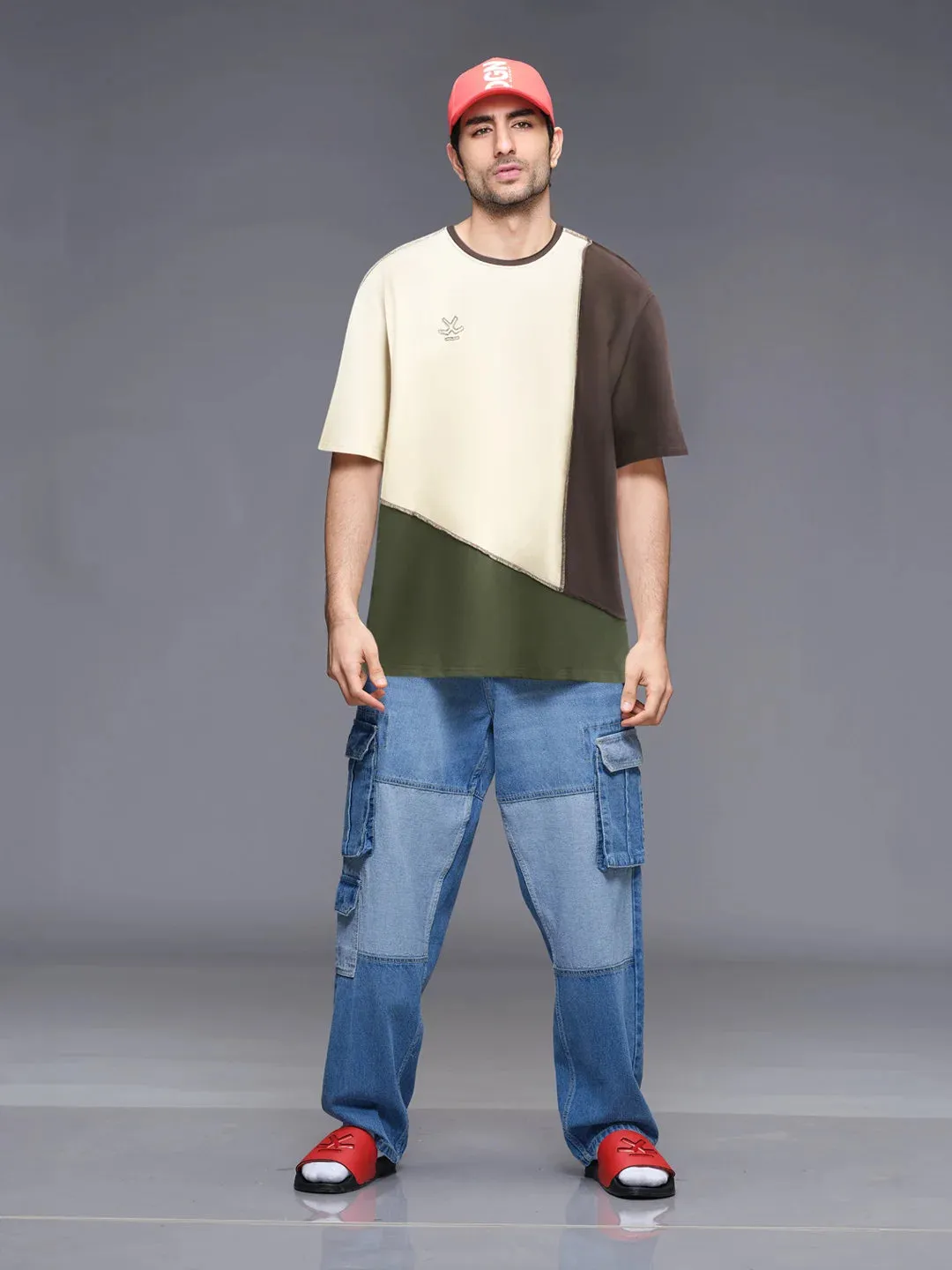 Casual Cut & Sew Crew Neck T-Shirt | Brown sold by Wrogn product image thumbnail 2
