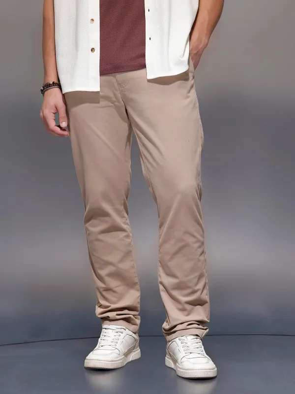 Classic Slim Fit Trouser | Brown sold by Wrogn