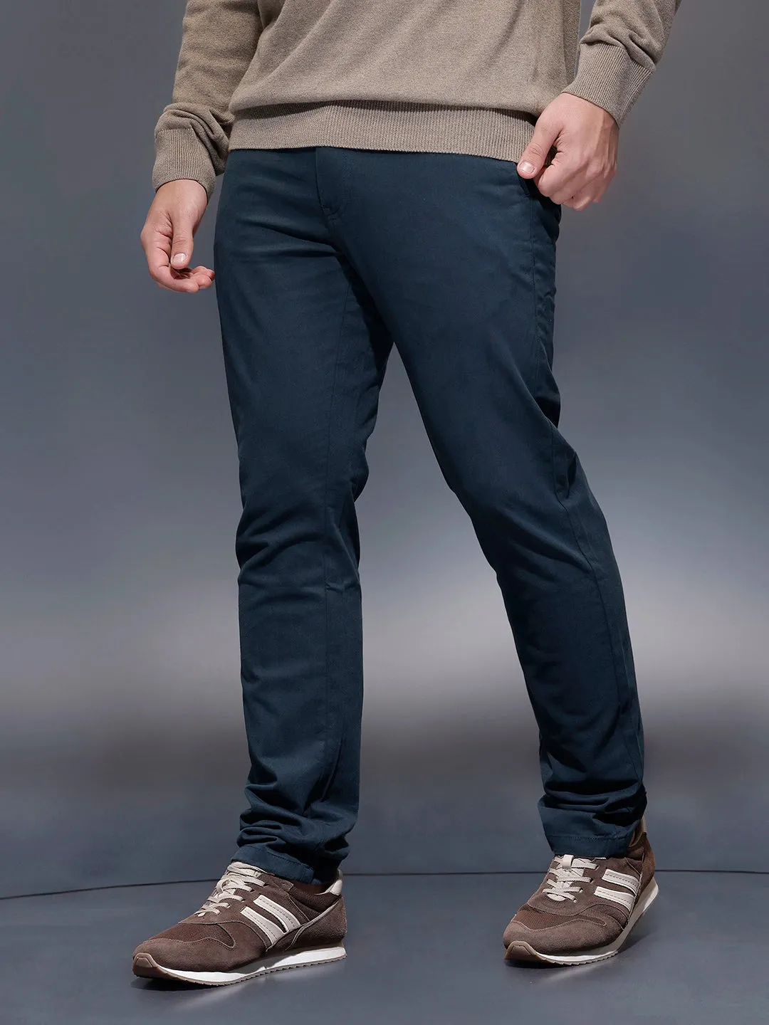 Classic Slim Fit Trouser | Navy Blue sold by Wrogn product image thumbnail 4