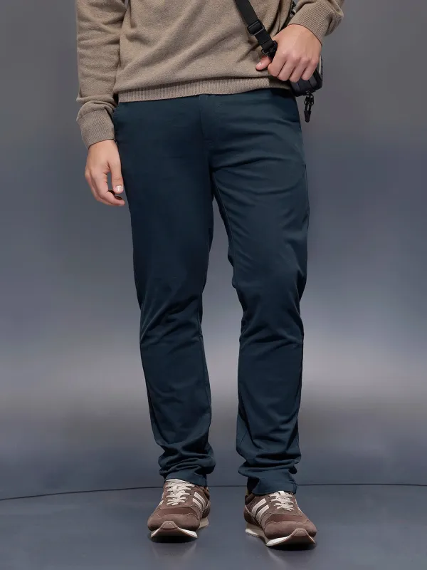 Classic Slim Fit Trouser | Navy Blue sold by Wrogn