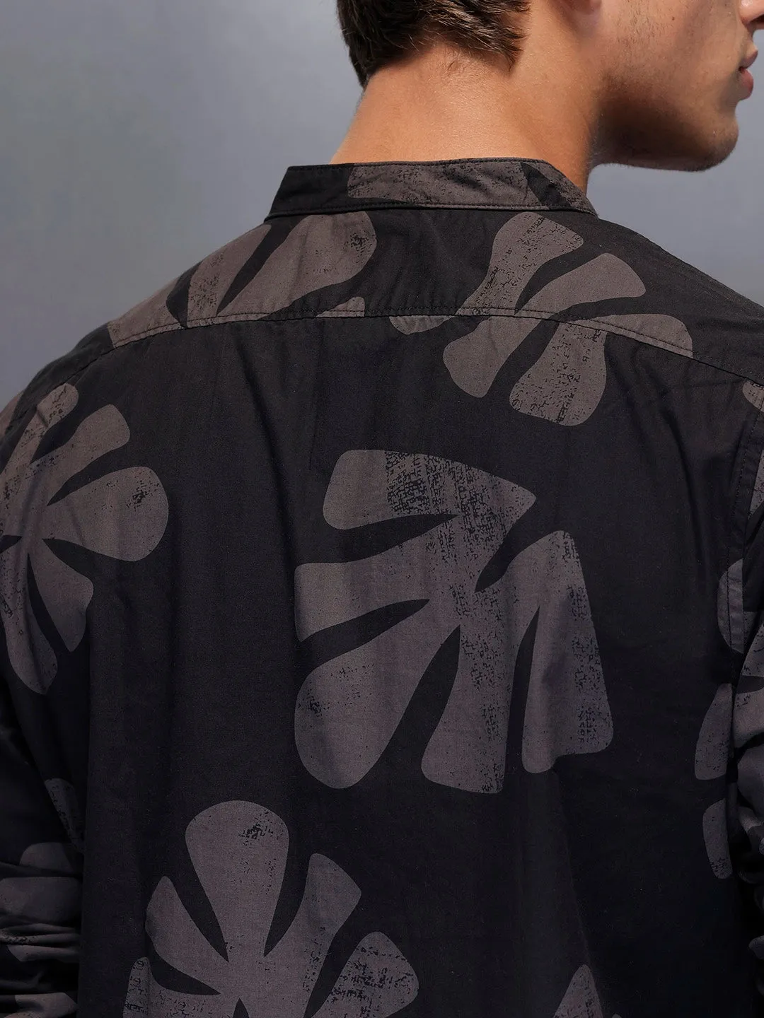 Men's Casual AOP Shirt | Black sold by Wrogn product image thumbnail 5