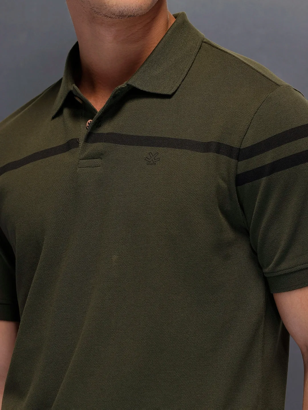Classic Placement Printed Polo T-Shirt | Olive sold by Wrogn product image thumbnail 5