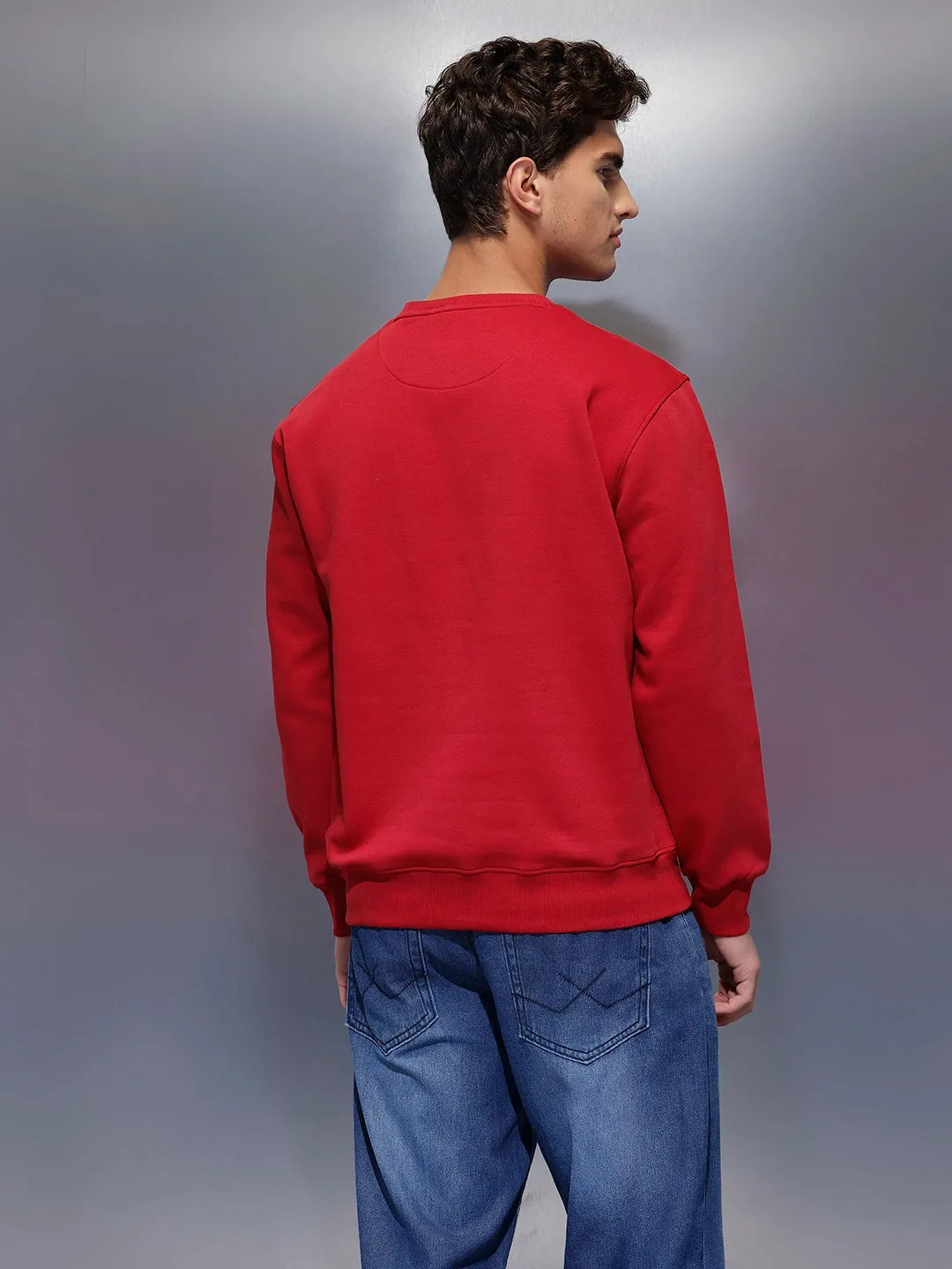 Men's Comfort Fit Sweatshirt | Red sold by Wrogn product image thumbnail 3