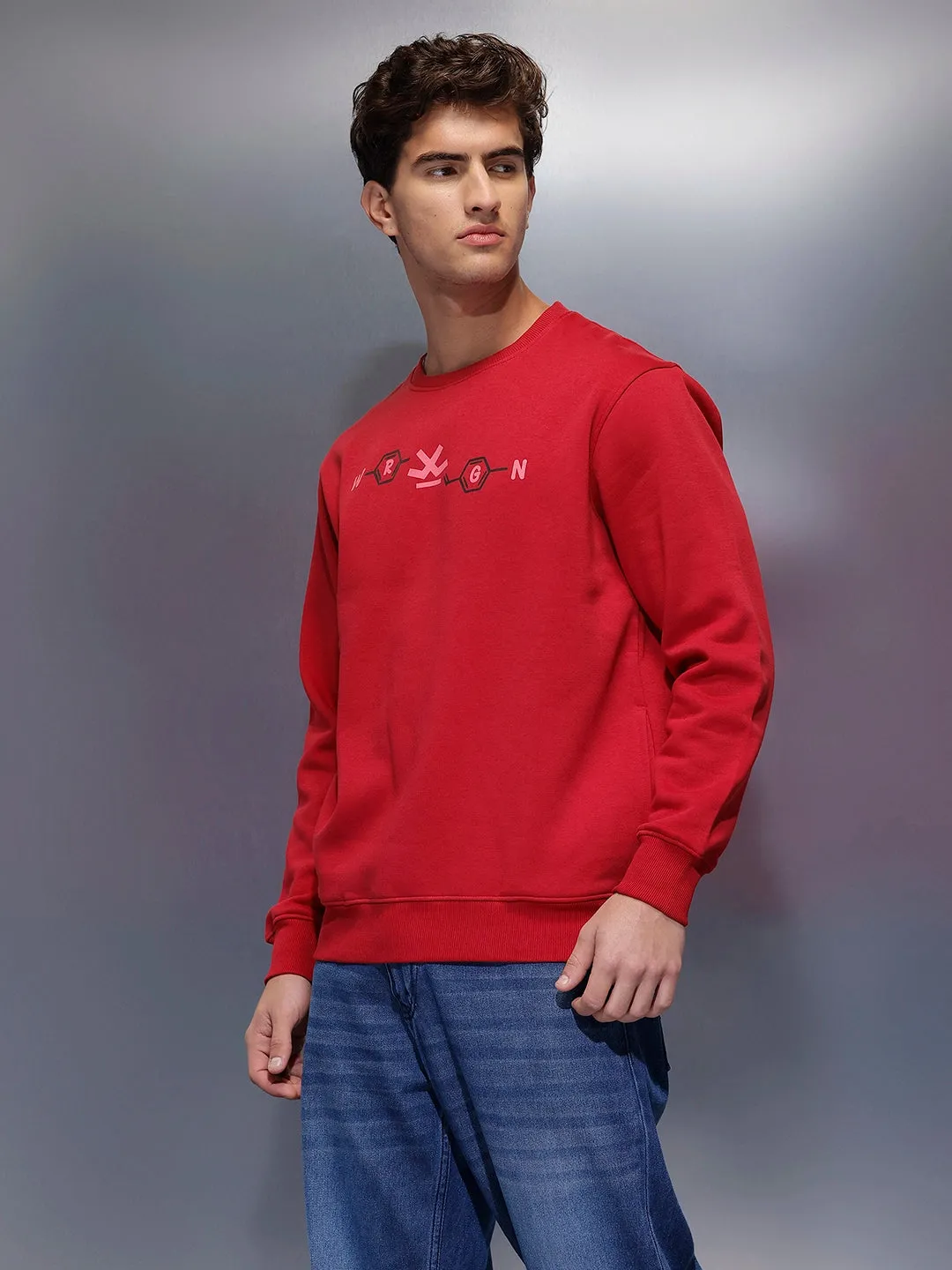 Men's Comfort Fit Sweatshirt | Red sold by Wrogn product image thumbnail 4