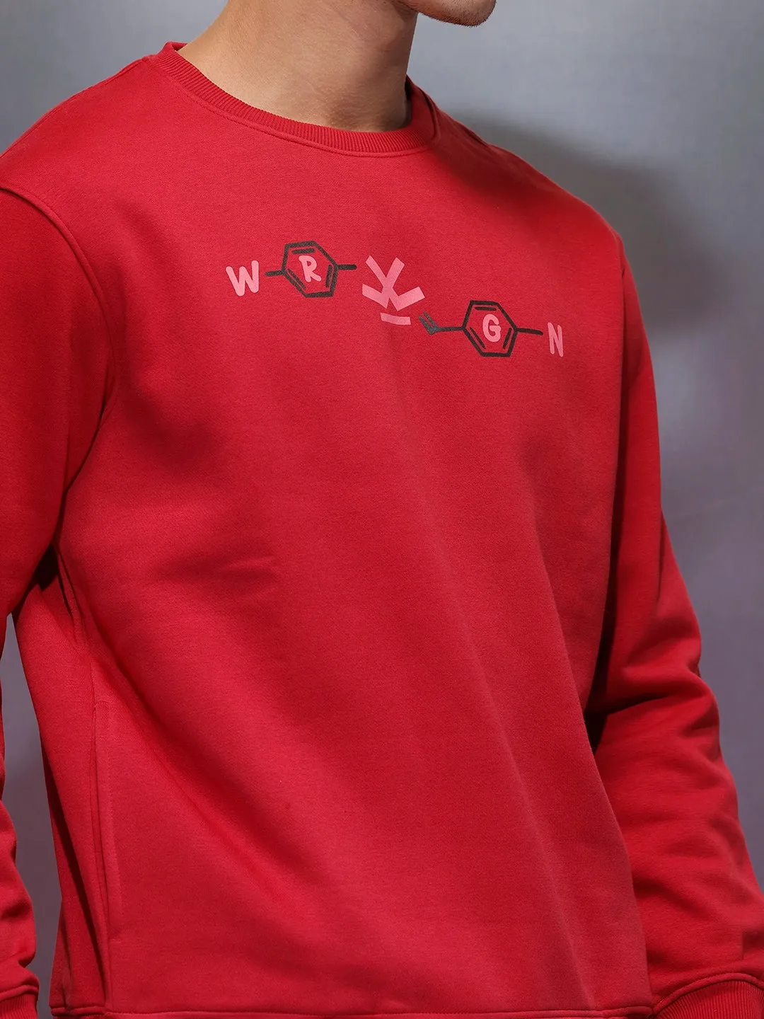 Men's Comfort Fit Sweatshirt | Red sold by Wrogn product image thumbnail 5