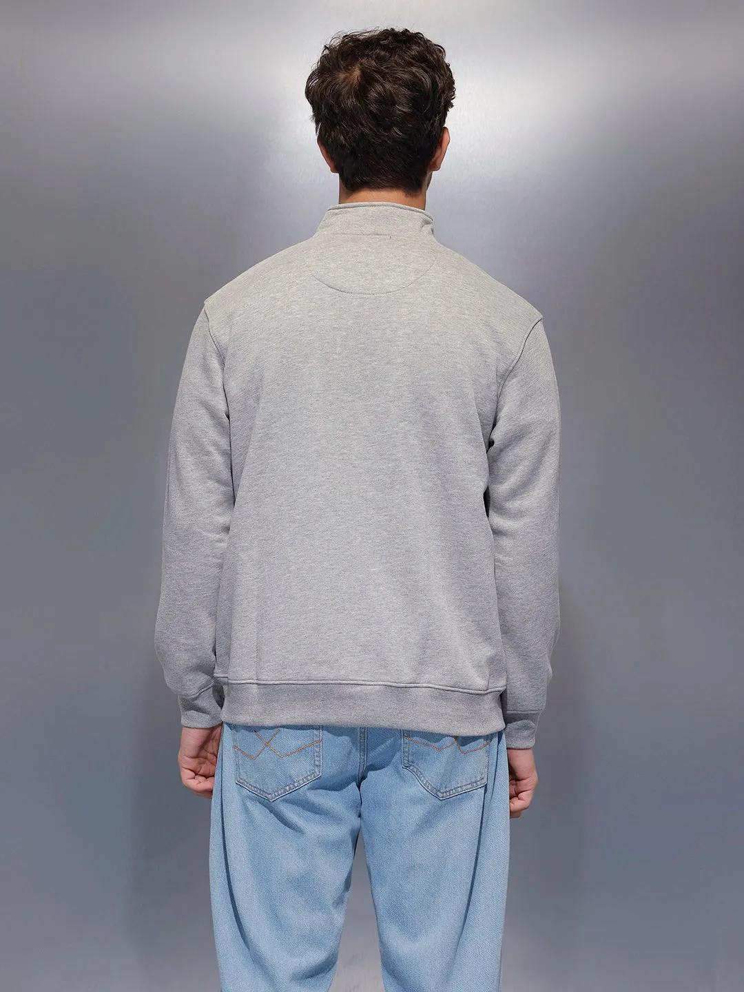 Men's Comfort Fit Sweatshirt | Grey sold by Wrogn product image thumbnail 3